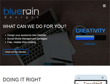 Tablet Screenshot of blueraindesigns.com